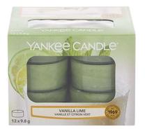Свеча, чайная свеча/свеча-таблетка Yankee Candle Vanilla Lime, 4 - 6 час, 117.6 г, 12 шт., зеленый цв.