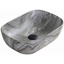 Vonios praustuvas Mexen Rita, keramika, 45.5 cm x 32.5 cm x 13.5 cm, balta sp./pilka sp.