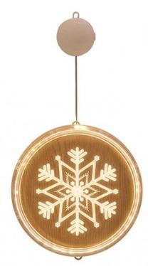 Dekorācija Snowflake, 20 cm, caurspīdīga krās.