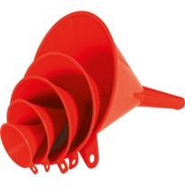 Degvielas piltuvju komplekts KsTools, plastmasa, Ø 55 - 150 mm, sarkana krās.