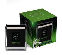 Свеча, ароматическая Aroma Black Series, White Blossom, 155 г, зеленый цв.