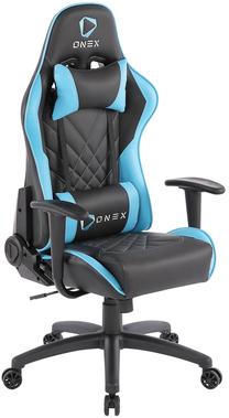 Игровой стул Onex GX220, 47 x 53 x 125 - 135 см, синий цв./черный цв.