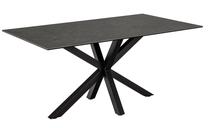 Stalas Miriam, juoda sp., 160 cm x 90 cm x 75.5 cm