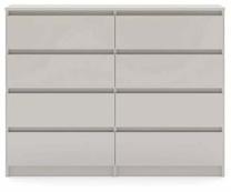 Komoda Simple 140 8S, kašmyro sp., 102 cm x 138.5 cm x 39 cm