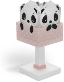 Galda stāvlampas Dalber Panda Pink, E14, 8W, balta krās./rozā krās./balta krās.