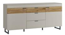 Komoda MN Romy RMYK02, ąžuolo sp./pilka sp., 86 cm x 182 cm x 41 cm