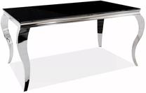 Valgomojo stalas Prince, juoda sp./chromo sp., 150 cm x 90 cm x 75 cm