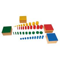 Formu škirotājs, formas un krāsas Montessori, daudzkrāsaina, 108 gab.