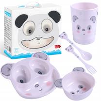 Indų komplektas Bocioland Panda, 1 m., plastikas, balta sp./pilka sp.