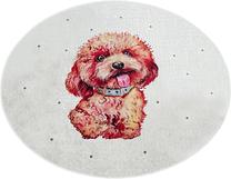 Vonios grindų kilimėlis Foutastic Terrier 359CHL4788, įvairių spalvų, 160 cm x 160 cm, Ø 160 cm
