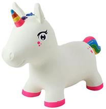 Šokinėjimo žaislas, vienaragis Gerardo's Toys 44207, plastikinis, guma, balta sp./rožinė sp.