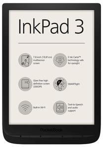 Elektroninė knygų skaityklė Pocketbook InkPad 3, juoda sp., 7.8" Prekė su pažeista pakuote.