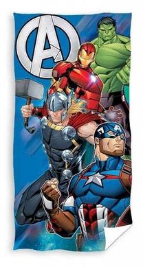 Vaikiškas rankšluostis Avengers RDC-402, mėlyna sp./raudona sp./žalia sp., 140 cm x 70 cm