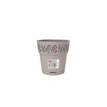 Gėlių vazonas Stefanplast Gaia 2188312, plastikinis, Ø 15 cm, šviesiai pilka sp.