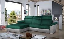 Kampinė sofa Trevisco Monolith 37, Monolith 84, žalia sp./pilka sp., kairinė, 212 x 272 cm x 100 cm