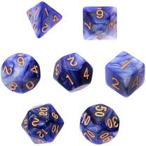 Žaidimo kauliukai Rebel RPG Dice Set - Violet and Silver