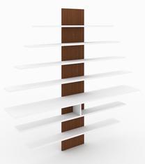 Sekcija Kalune Design Zebra 793ELG3001, balta sp./riešuto sp., 30 cm x 160 cm x 160 cm