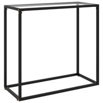 Konsoles galds VLX, caurspīdīga krās./melna krās., 80 cm x 35 cm x 75 cm