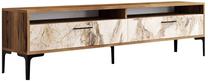 ТВ стол Kalune Design Istanbul 2, белый цв./ореховый цв./бежевый цв., 180 см x 47 см x 35 см