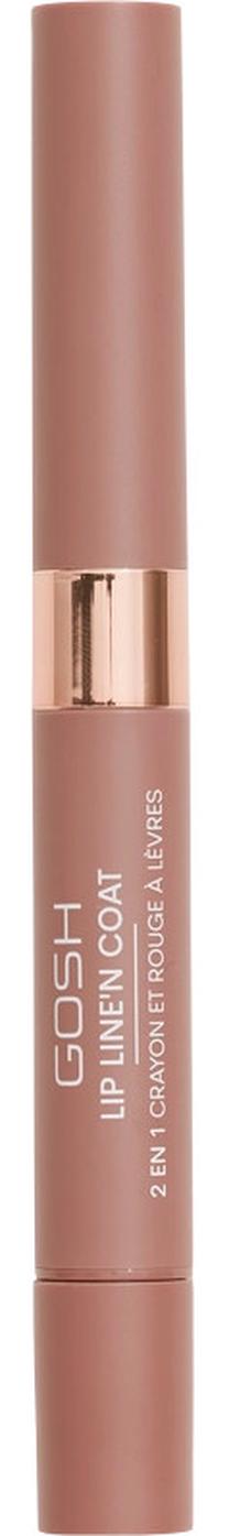 Lūpų pieštukas Gosh Line'n Coat 2 in 1, 2.9 g, soft nougat, 2.0