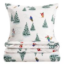 Kalėdinis patalynės užvalkalų komplektas Homla Skiers 758997, mėlynas/baltas/raudonas, 160 x 200 cm