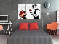 Reprodukcija Artgeist Mario Bros (Banksy) HK6790-DK, 90 cm x 60 cm