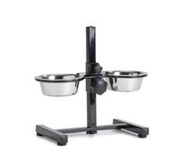 Statīvs ar bļodiņām sunim Beeztees Bowl Set 20, 3.26 l, melna krās./pelēka krās.