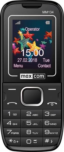 Mygtukinis telefonas Maxcom MM134, 32 MB, juoda sp.