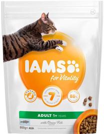 Сухой корм для кошек IAMS Vitality, рыба, 0.8 кг
