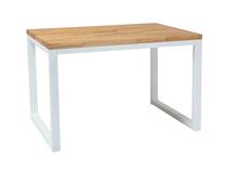 Stalas išskleidžiamas, ąžuolo sp./balta sp., 180 cm x 90 cm x 77 cm