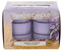 Žvakė, arbatinė Yankee Candle Lemon Lavender, 4 - 6 h, 117.6 g, 12 vnt., violetinė sp.