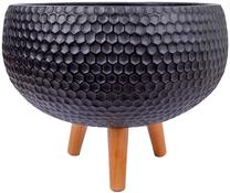 Puķu pods Home4you Cubo-1 88031, māls, Ø 36 cm, pelēka krās.