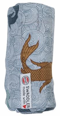 Vystyklas Lodger Swaddler Empire Fish, 120 cm x 120 cm