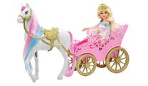 Lelle ar aksesuāriem FunVille Dreameez Princess & Carriage, 25 cm, daudzkrāsaina
