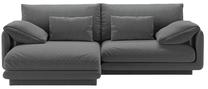 Kampinė sofa Micadoni Torino Structured, tamsiai pilka sp., kairinė, 220 x 170 cm x 83 cm