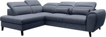 Kampinė sofa Noble Poco 40, tamsiai mėlyna sp., kairinė, 201 x 255 cm x 100 cm