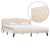 Кровать полтора места VLX Fabric 286742, 140 x 200 cm, кремовый цв., без матраса, с решеткой