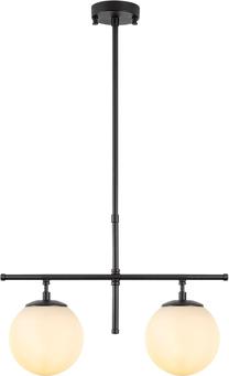 Valgusti rippuv Opviq Roe 10755 942FLG1230, E14, 2 x 40 W, valge v. / must v.