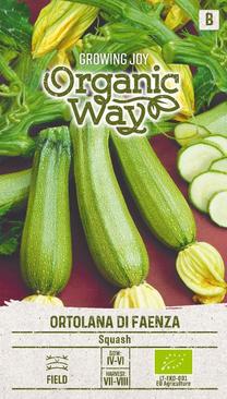 Sėklos Organic Way, cukinijos Ortolana Di Faenza, 1 g