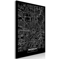 Reprodukcija Artgeist Dark Map of Munich N8670-SPWD, 20 cm x 30 cm