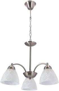 Lampa griesti Candellux Lighting Cavallo 33-48332, E27, 3 x 60 W, balta krās. / sudraba krās.