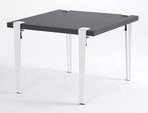 Kavos staliukas Kalune Design Halicheron, antracito sp./balta sp., 60 cm x 60 cm x 45 cm