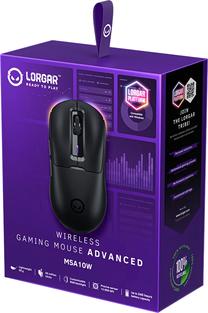 Belaidė žaidimų pelė Lorgar MSA10W, 2.4 ghz / bluetooth / usb, juoda sp.
