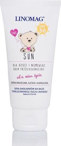 Kremas įdegio priežiūrai kūnui Linomag Sun Kids SPF50, 50 ml
