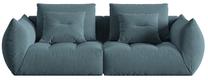 Modulinė sofa Micadoni Bloom Velvet, mėlyna sp., 232 x 106 cm x 95 cm