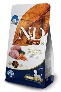 Kuiv koeratoit Farmina N&D Brown Soft & Shiny Brown Coat Lamb, Spirulina & Carrot, lambaliha/porgand, 2 kg