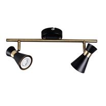 Lampa griesti Kanlux Mileno 29114, GU10, 2 x 10 W, brūna krās./melna krās. / melna krās.