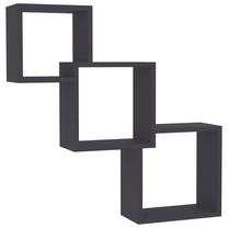 Sieninė lentyna VLX Cube 800272, pilka sp., 68 cm x 15 cm x 68 cm