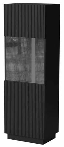 Vitrina Cama Meble Liverti, juoda sp., 42 cm x 59.5 cm x 178 cm
