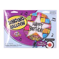 Fooliumist õhupall ümmargune Anagram Music Balloon Happy Birthday, mitmevärviline